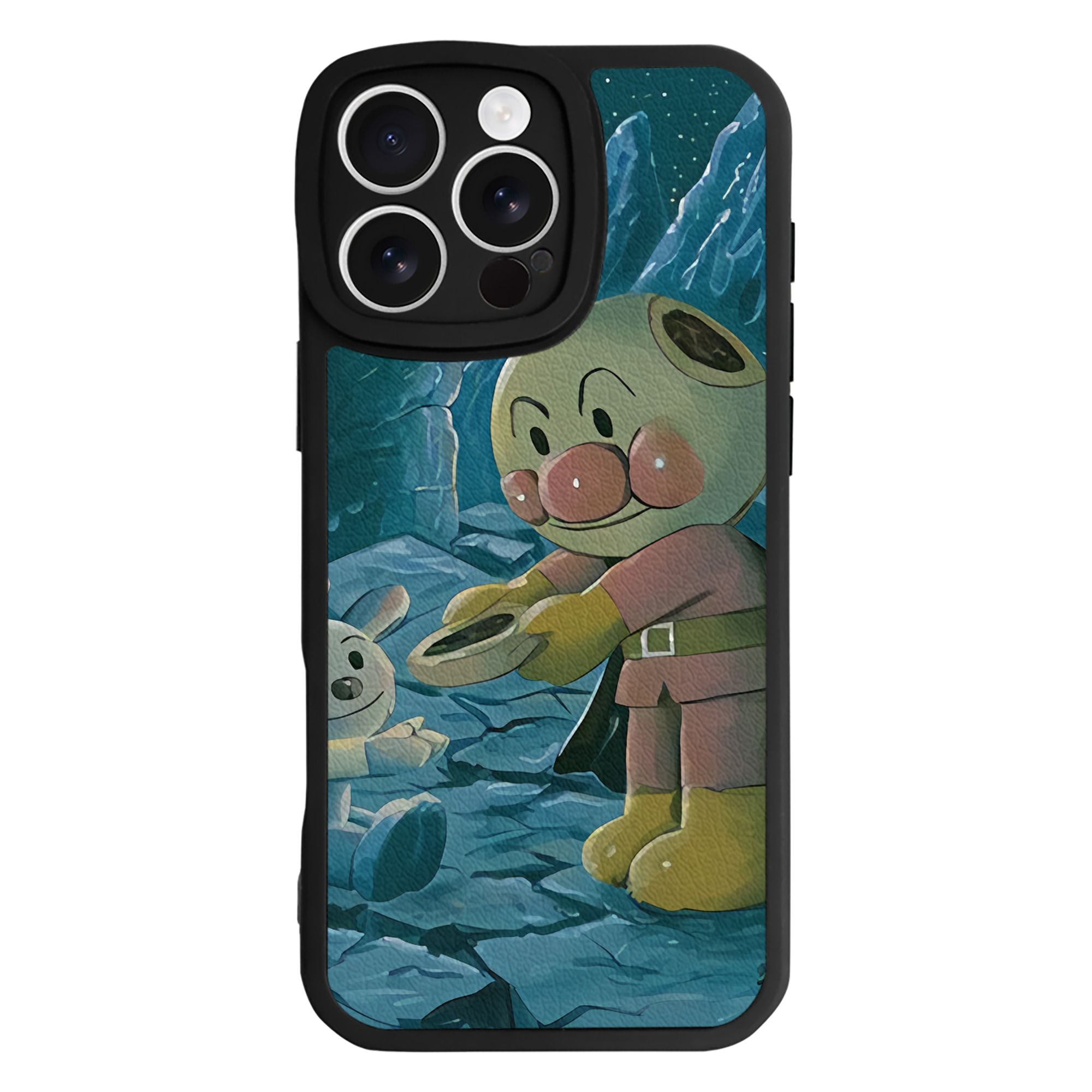 （画像用） アンパンマン Anpanman 【iPhone 16シリーズ対応】シリコンスマホケース（レザー調） 材質：シリコン